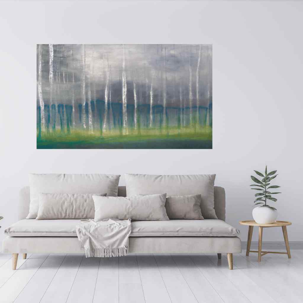 Foggy Birch Forest